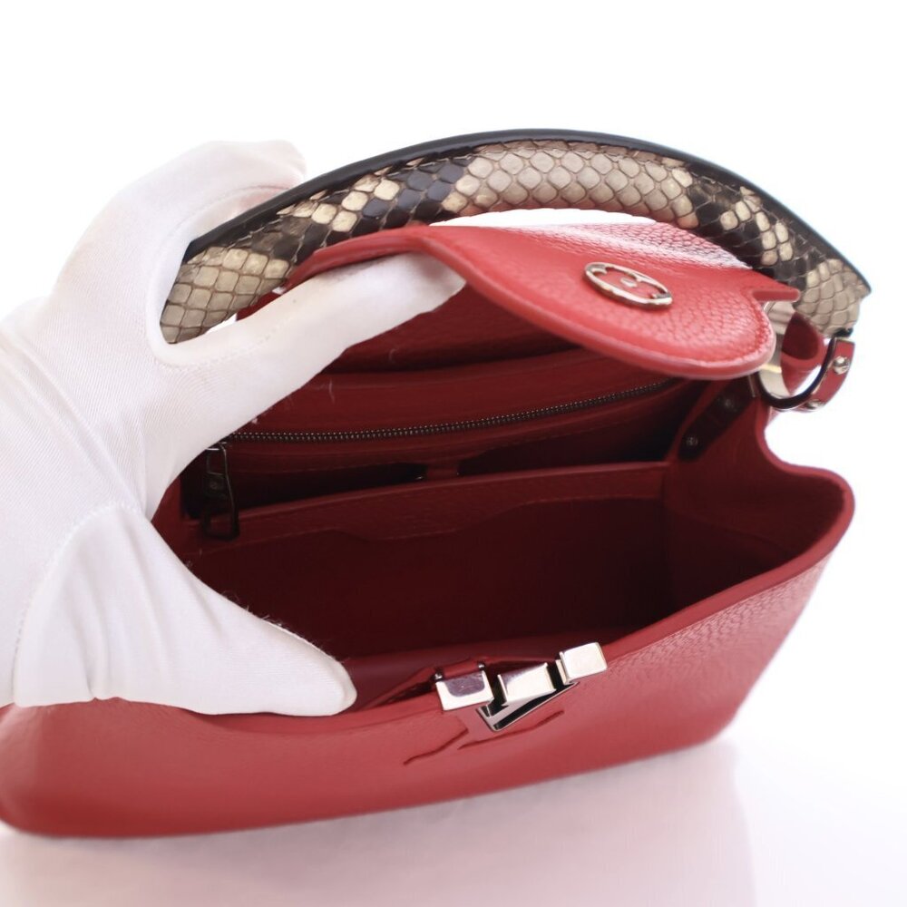 Louis Vuitton Python-Trimmed Taurillon Capucines … - image 13